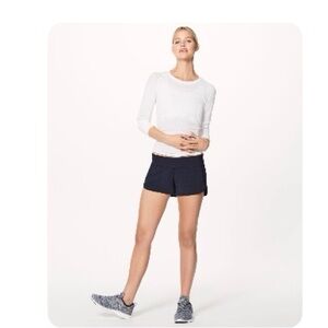 Speed Low-Rise Shorts in Midnight Navy, Size 6, 2.5” inseam